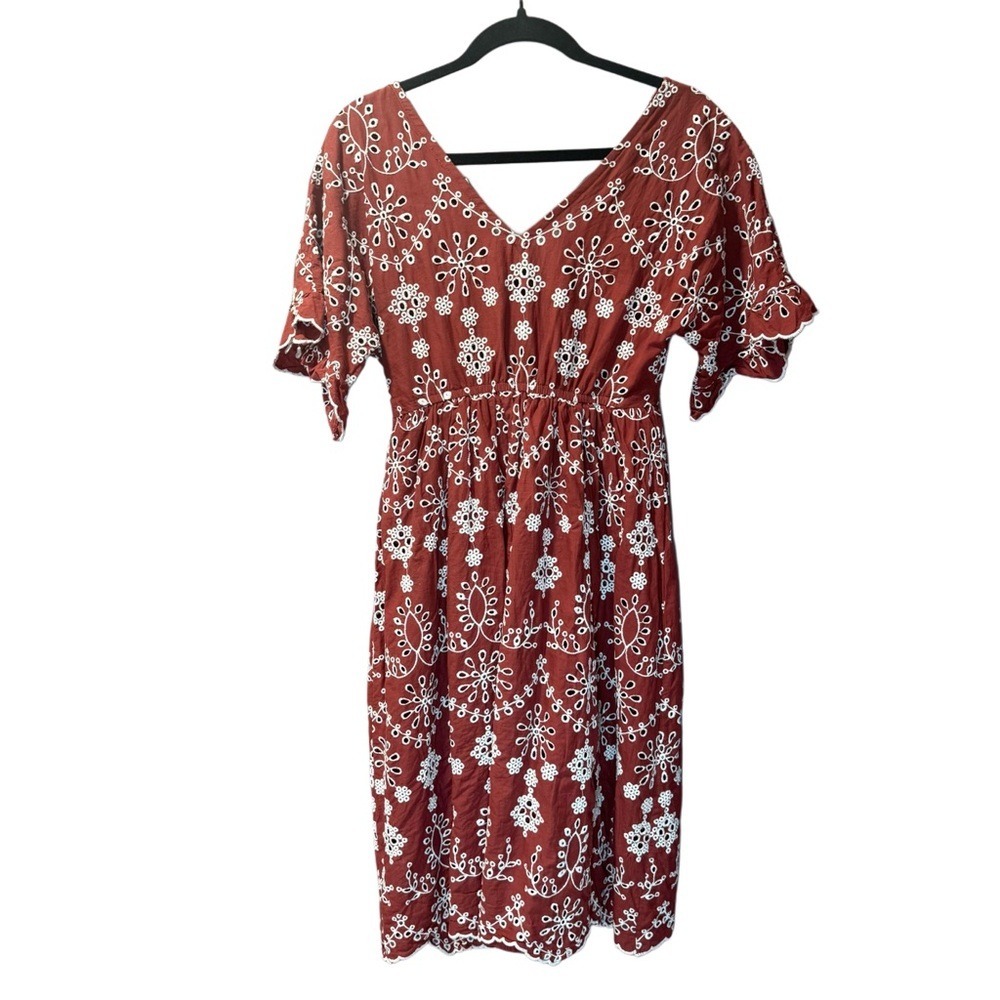 BB Dakota Steve Madden Womens Eyelet Sun Dress Size Small Cottagecore - Picture 3 of 9